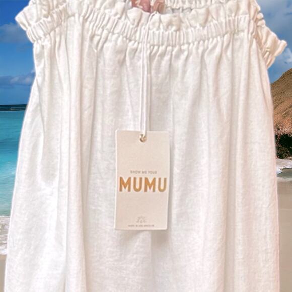 Show Me Your Mumu Angel Maxi Dress Womens Size White Dress beach Bridal XL - Picture 12 of 16